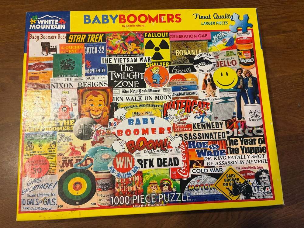 White Mountain Baby Boomers 1000 Piece Jigsaw Puzzle by Charlie Girard